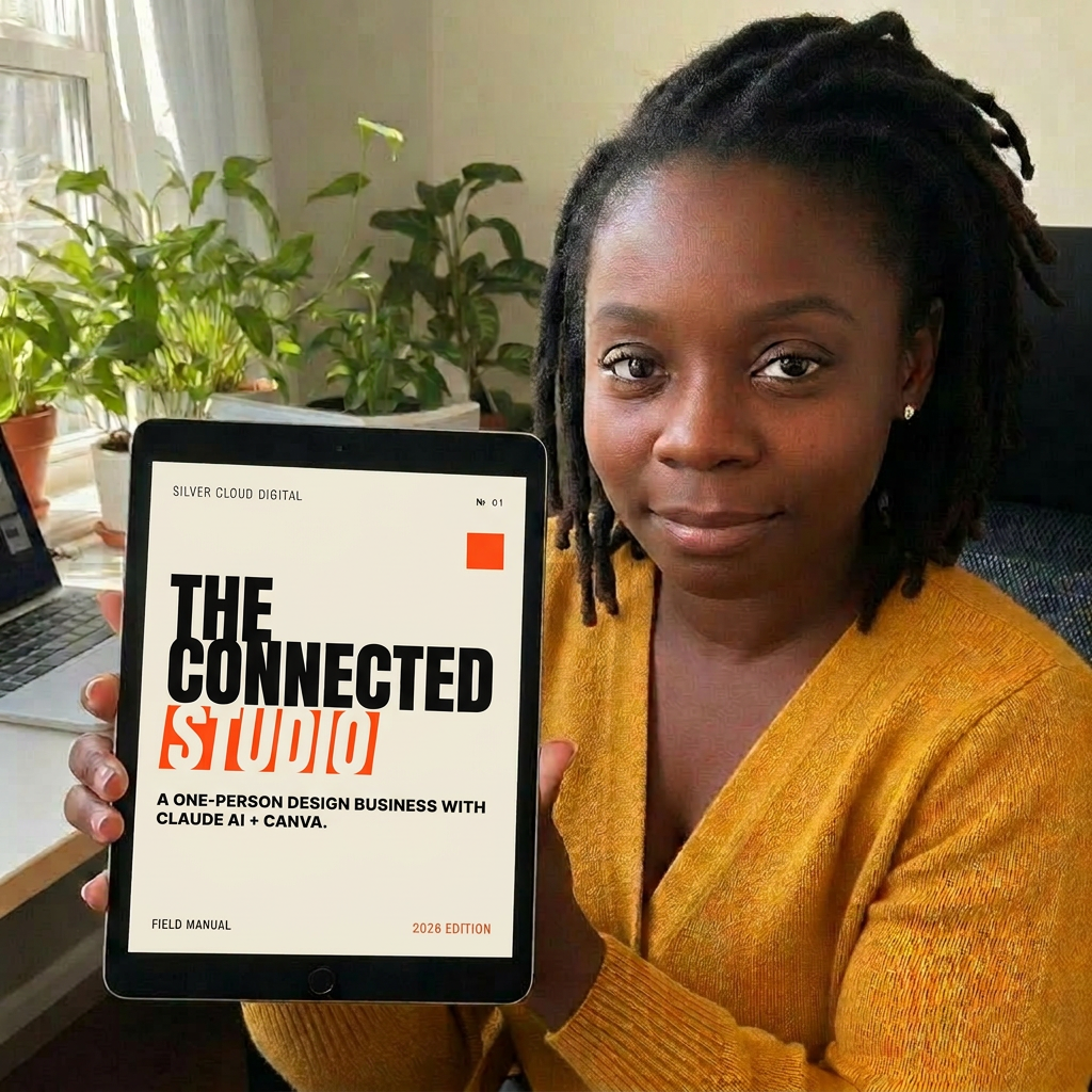 Amara Johnson holding The Connected Studio on an iPad
