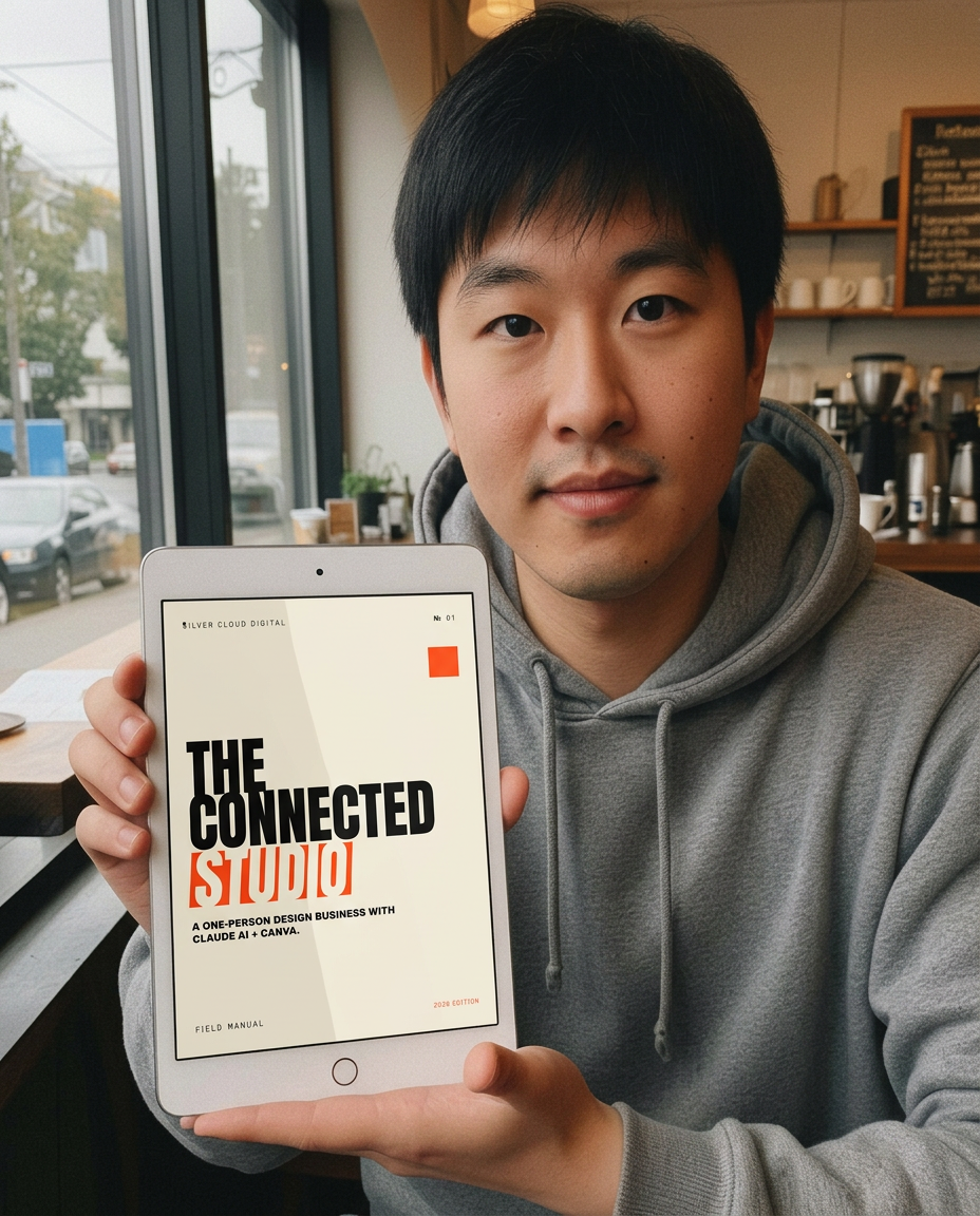 Marcus Chen holding The Connected Studio on an iPad